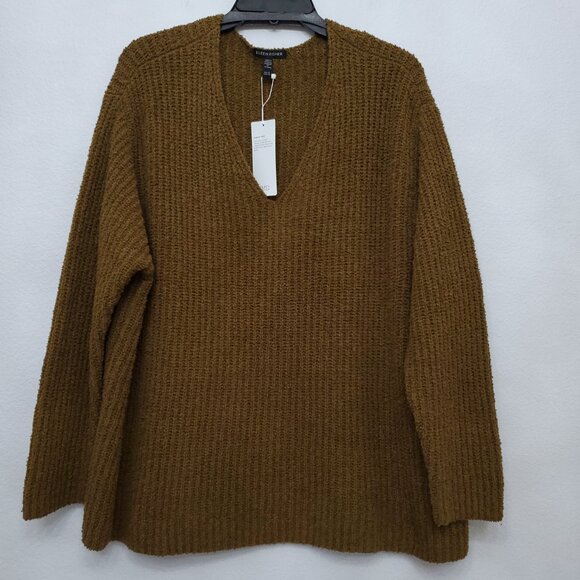 Eileen Fisher Organic-Cotton Cashmere Fluff V-Neck Sweater Size XL - Picture 2 of 14